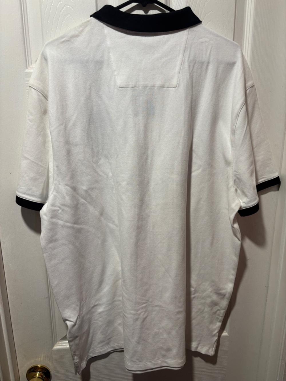 DKNY White Polo with Black Collar and Sleeve Trim (C1) - Picture 4 of 4